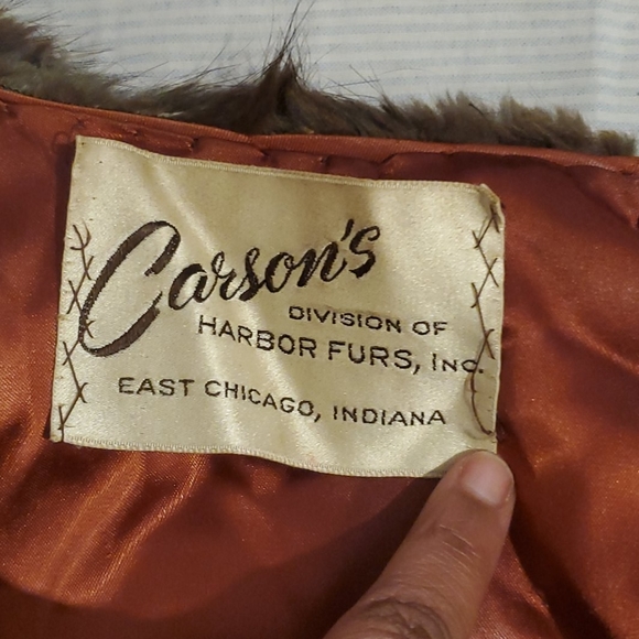 Brown and black fur stole - Picture 1 of 4